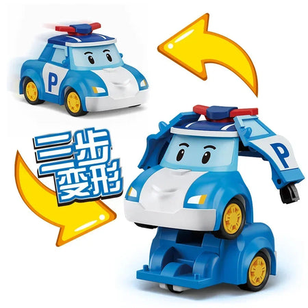 Transformable Silverlit Robocar Poli Action Figure - Kids Anime Toy Car Gift