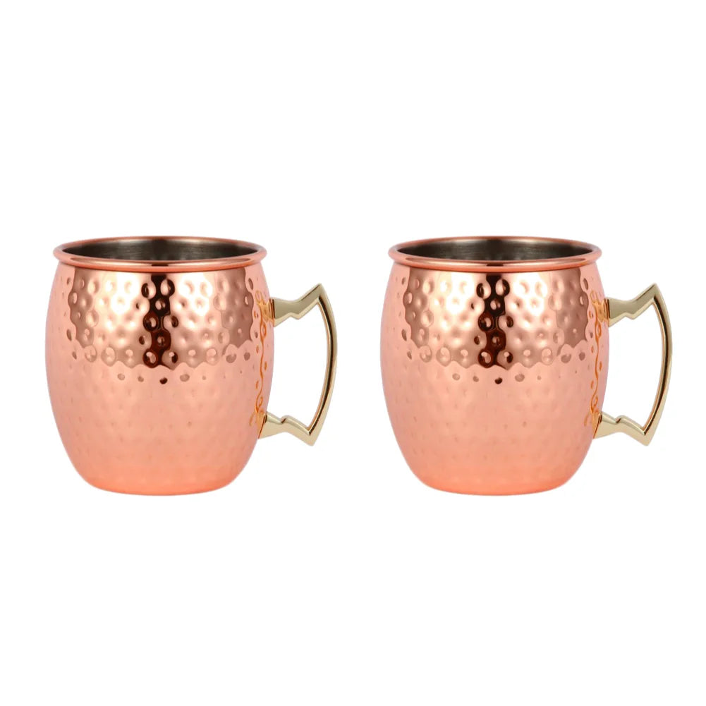 500ML Copper Moscow Mule Mug - Durable Stainless Steel 2PCS Copper Mugs / CHINA / As Show