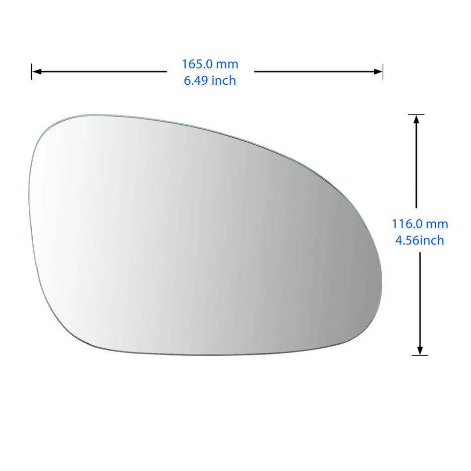 VW Passat B6 Door Mirror Glass Heated Right Side Direct Replacement