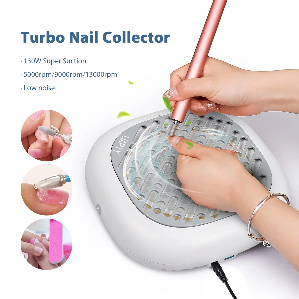 130W Powerful Brushless Nail Dust Collector &ndash; Super Suction Nail Dust Extractor