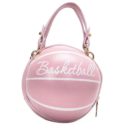Women's Versatile Round Basketball Crossbody Bag pink