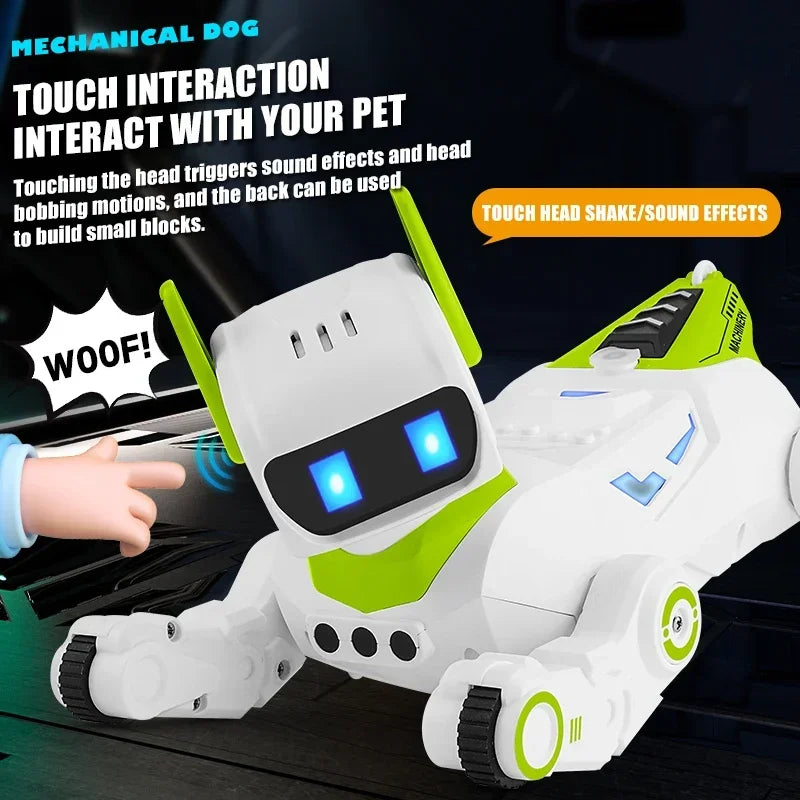 Four Wheel Remote Control Robot Dog &ndash; Light Sound Spray
