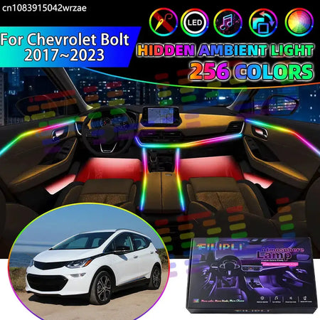 For Chevrolet Bolt 2017~2023 MK1 2018 2019 RGB Car Interior Ambient Lights Strips Breathing Lighting Kit App Control LED strips by InterCyprus Trading Ltd