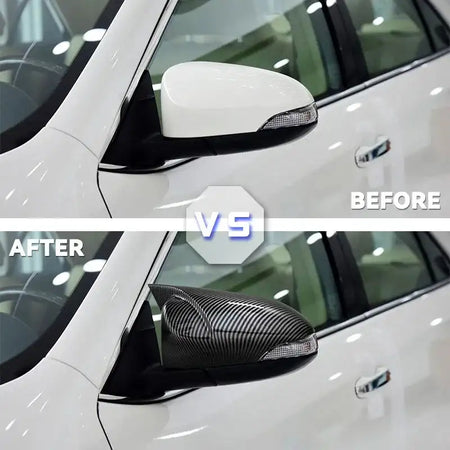 Two Pack Carbon Fiber Rear Mirror Covers For Toyota C HR CHR