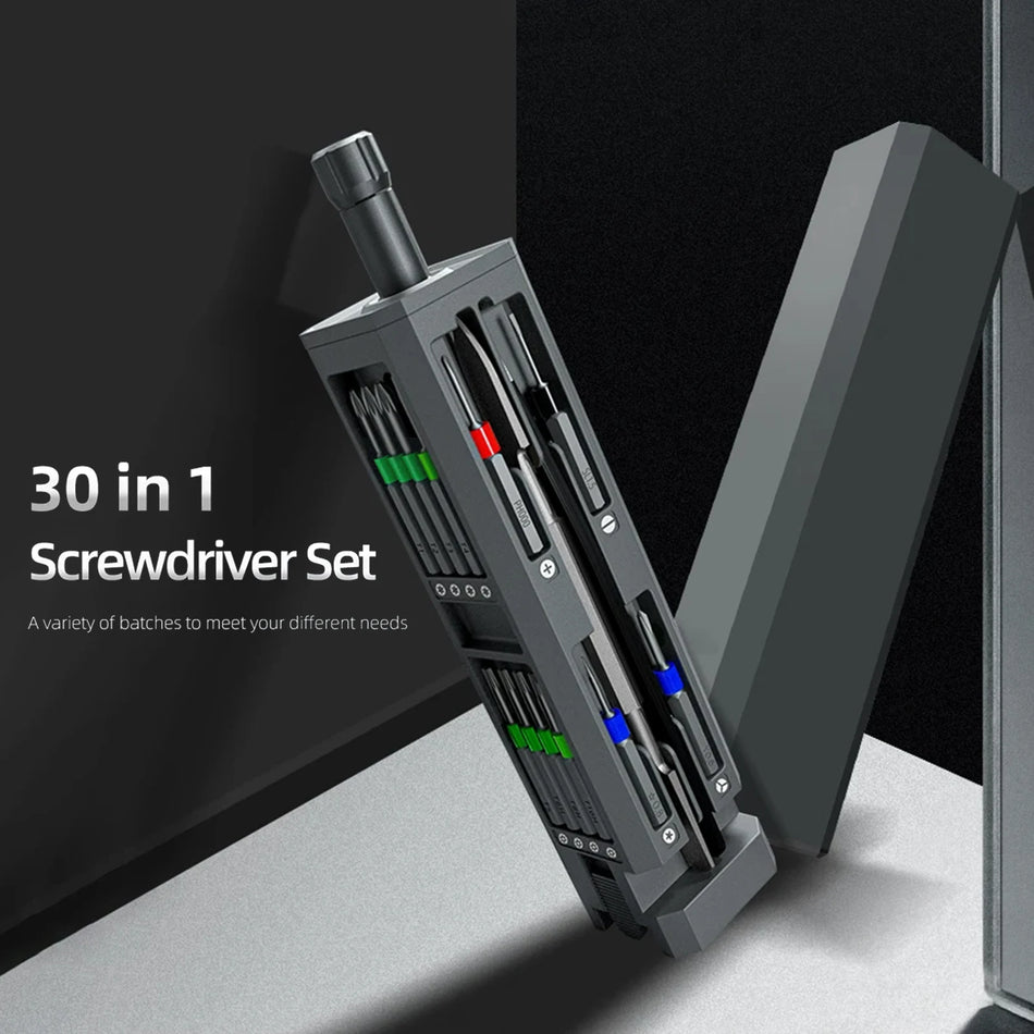 30 I 1 Mini Precision Skruvmejselset Med Magnetiskt Handtag