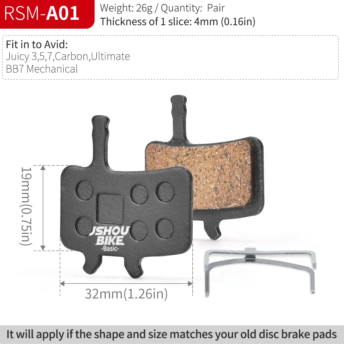 AVID BB7 Juicy Compatible Resin Disc Brake Pads &ndash; Durable