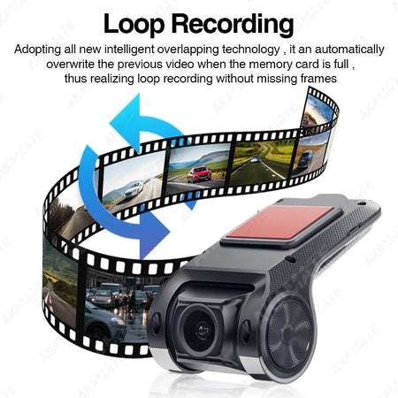 AKAMATE Car DVR Recorder - Full HD 720P Plug And Play