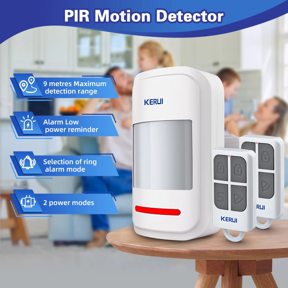 KERUI 433MHz Wireless PIR Motion Sensor Alarm/Doorbell with Remote Control