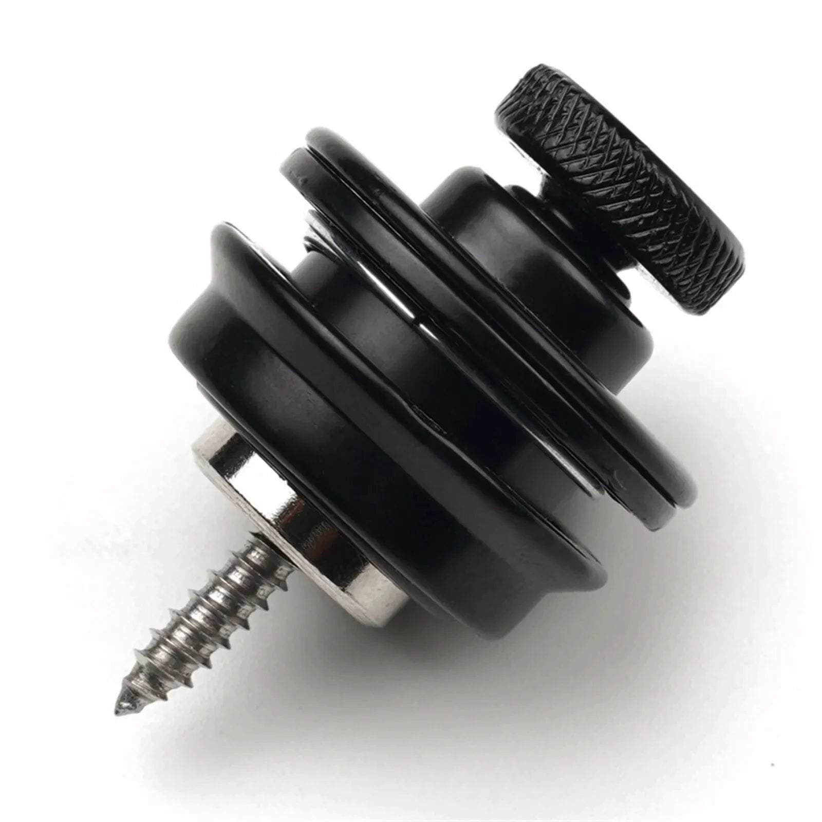 Miwayer Guitar Strap Lock &ndash; Heavy Duty Metal Button Black