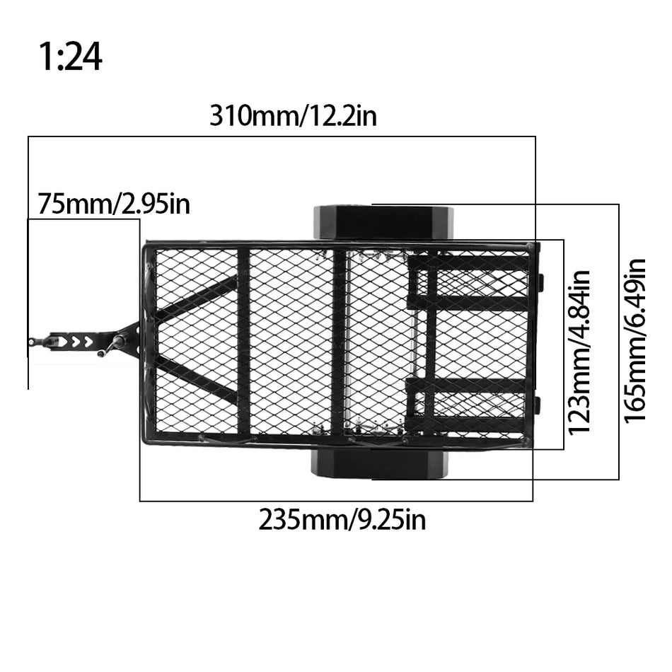 BDXRC Metal Trailer for 1/18 1/24 RC Car &ndash; Durable Build