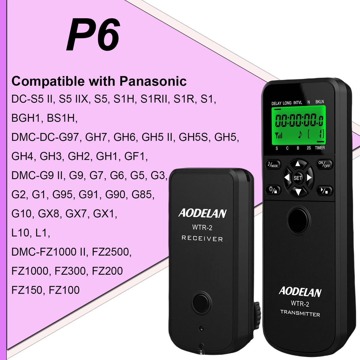 Wireless Camera Timer Remote for DSLR - AODELAN WTR-2 P6 / China