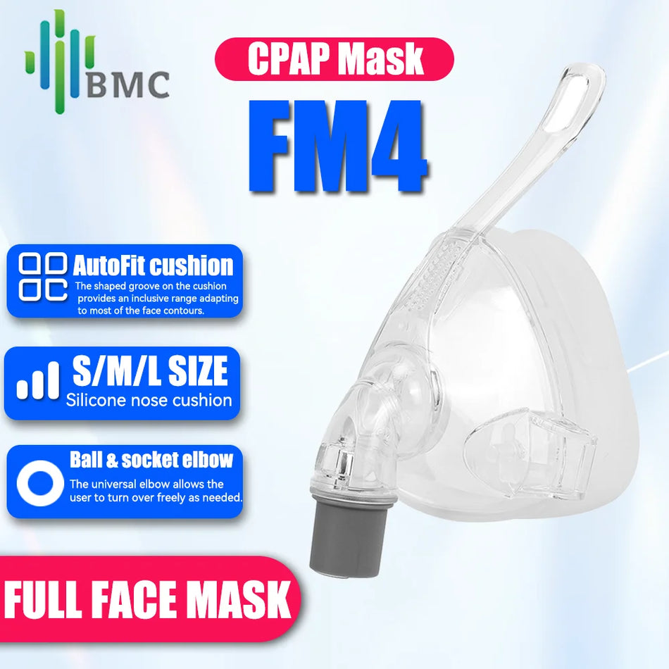 BMC FM4 Tam Yüz CPAP Maskesi Alın Pedi Olmadan Hafif