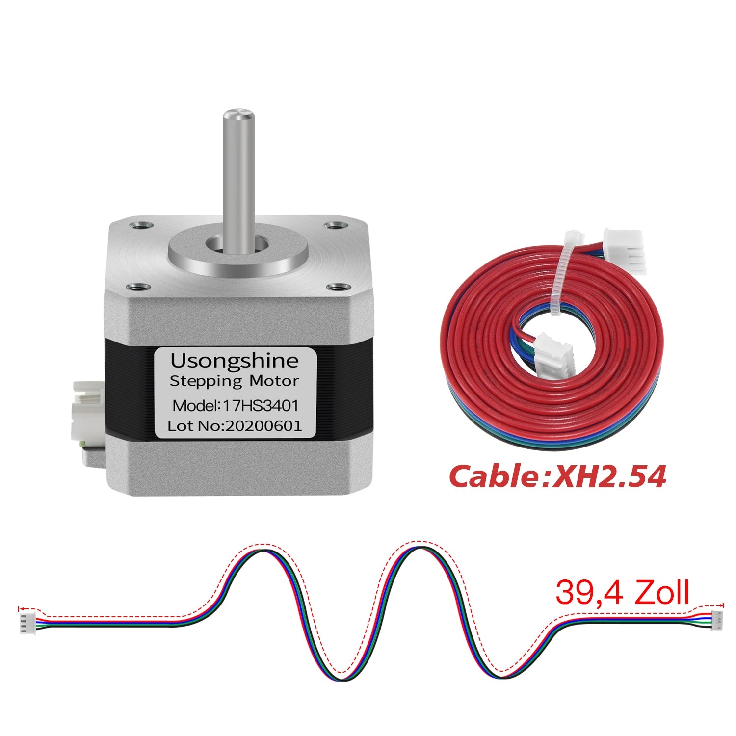 Usongshine Nema17 Stepper Motor &ndash; Exceptional Precision and Reliability 17HS3401 XH2.54 / CHINA / 5 PCS