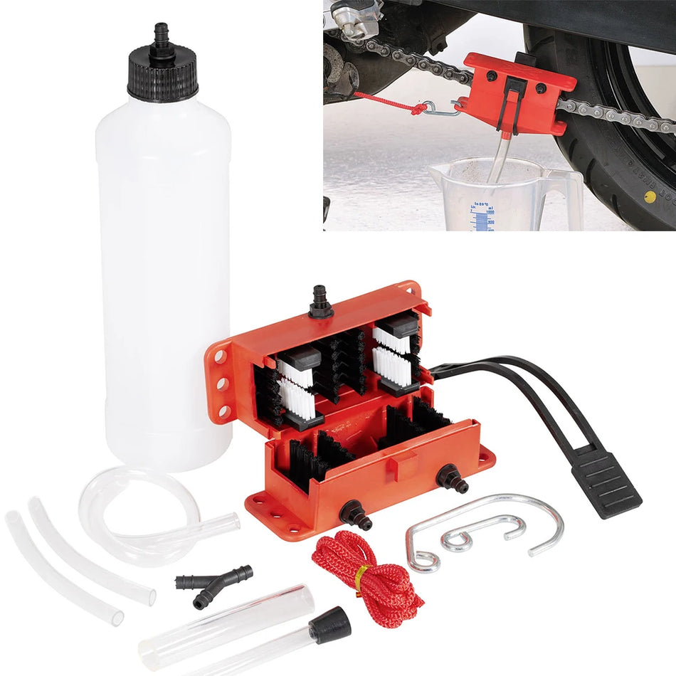 CK Cattle King Motorfiets Ketting Reinigingsset met Borstel Tandwiel Reinigingsgereedschap