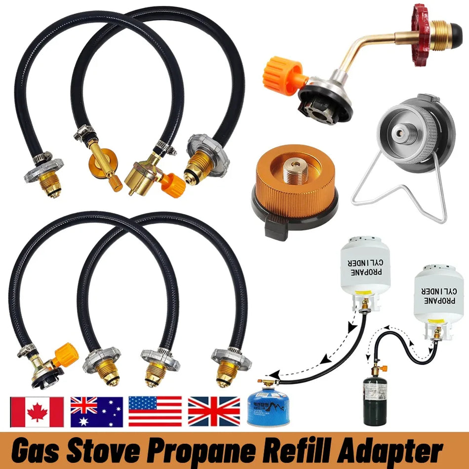 Набор адаптеров для заправки баллонов с газом бутаном и пропаном