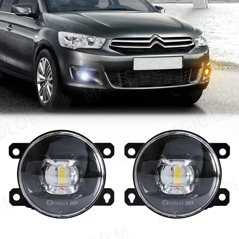 LED Fog Light For Citroen Ford Honda Suzuki Isuzu Mitsubishi Renault Auto Car Fog Lamp 8000LM 30W White Yellow 12V Waterproof by InterCyprus Trading Ltd