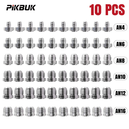 10 Piece Male Weld On AN Fitting Adapters for PTFE Fuel Line and Steel Tube by InterCyprus Trading Ltd