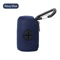 Portable Dog Poop Bag Dispenser with Hook for Easy Waste Management Navy Blue