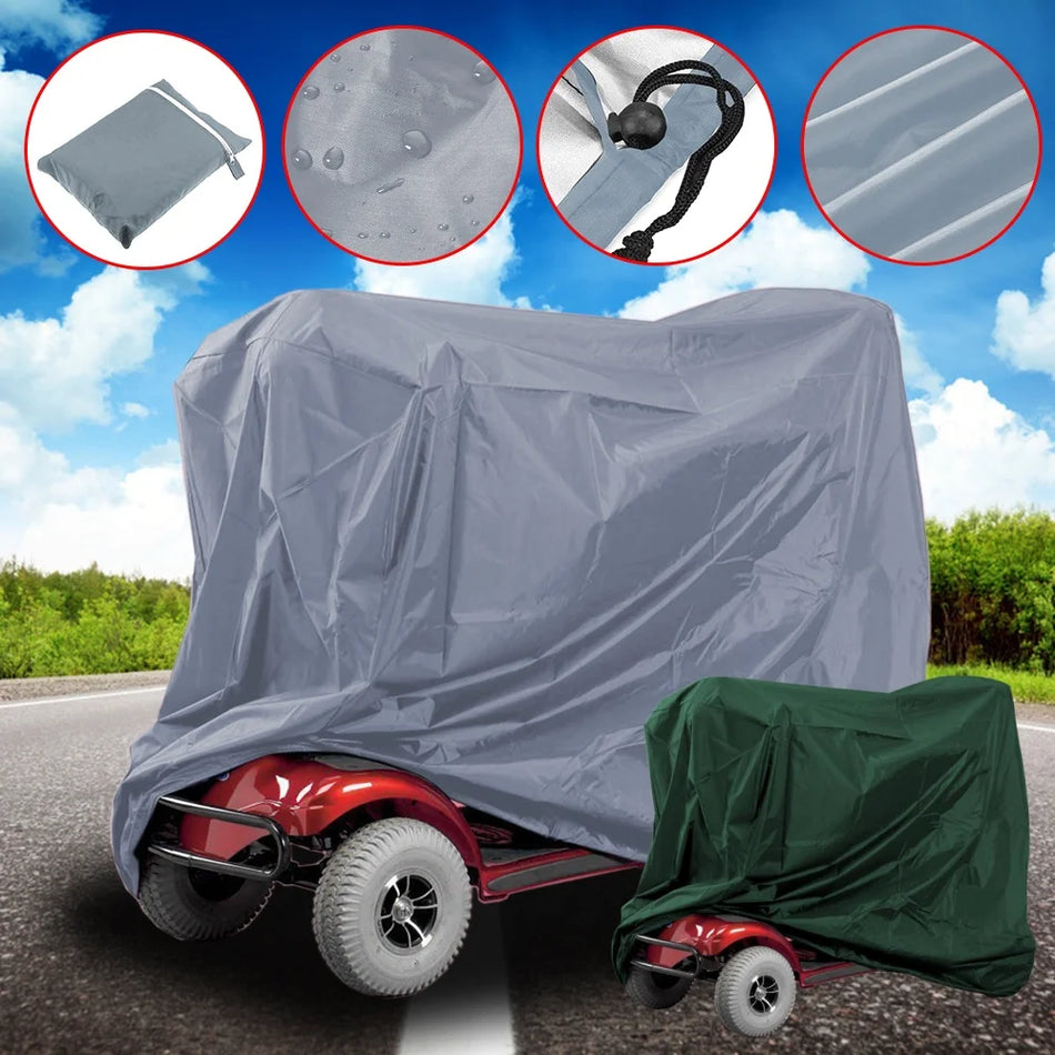 Pārvietojamā ūdensizturīgā mobilitātes skūtera vāks pelēks zaļš