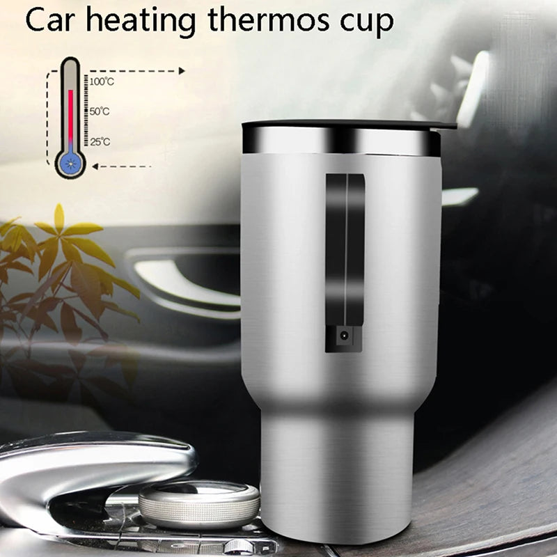 12V 450ml Stainless Steel Car Heating Mug - USB Heated