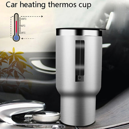 12V 450ml Stainless Steel Car Heating Mug - USB Heated
