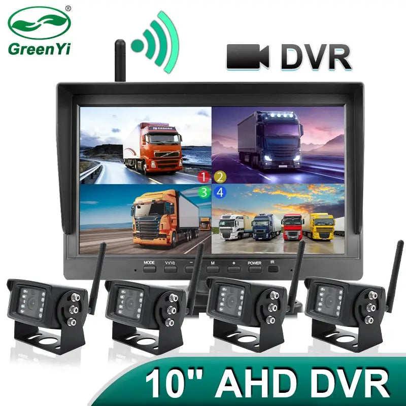 10 Inch Wireless DVR Monitor With AHD Night Vision Backup Camera by InterCyprus Trading Ltd