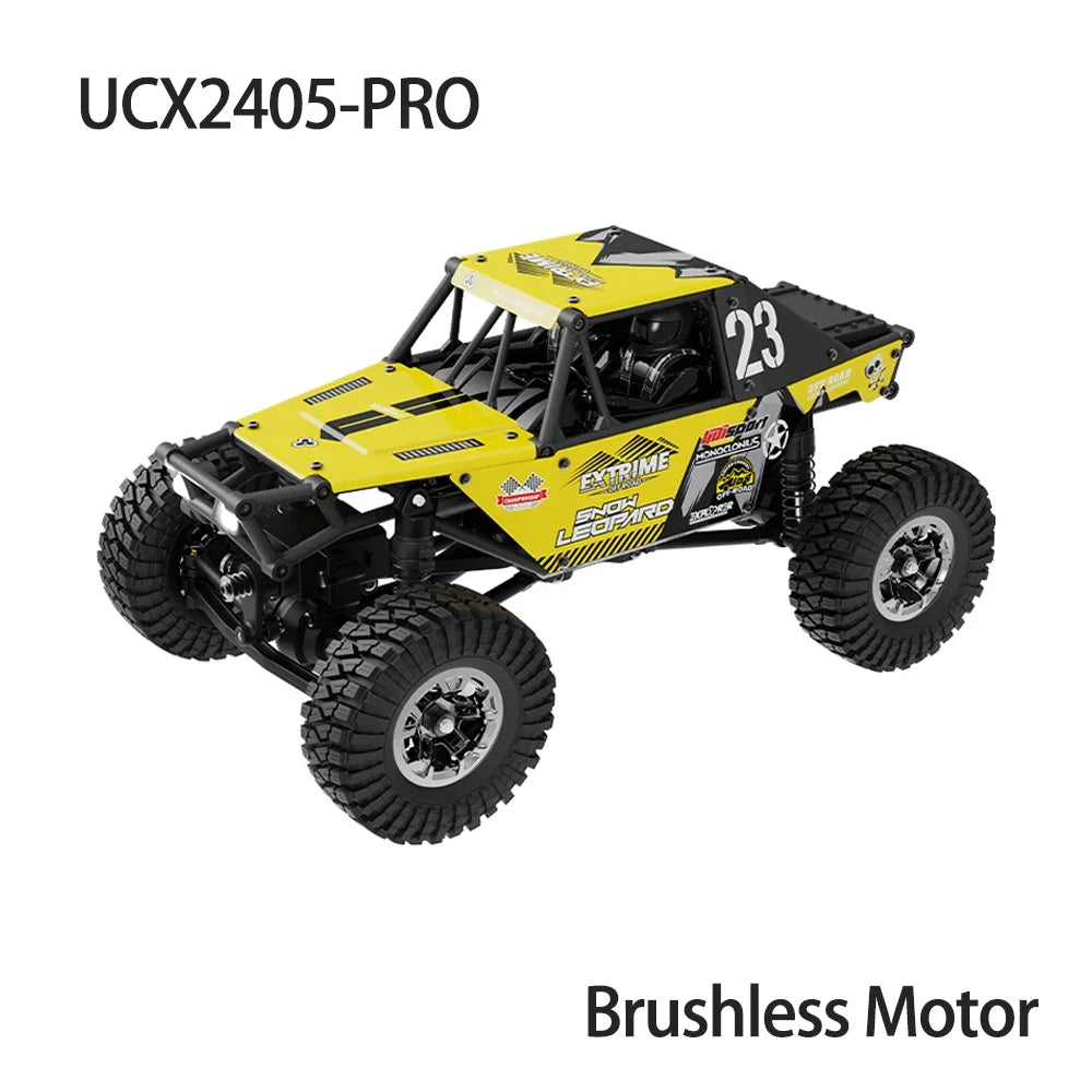 UCX2405 RC Crawler &ndash; 4WD Brushless and Brushed Motor Yellow Pro