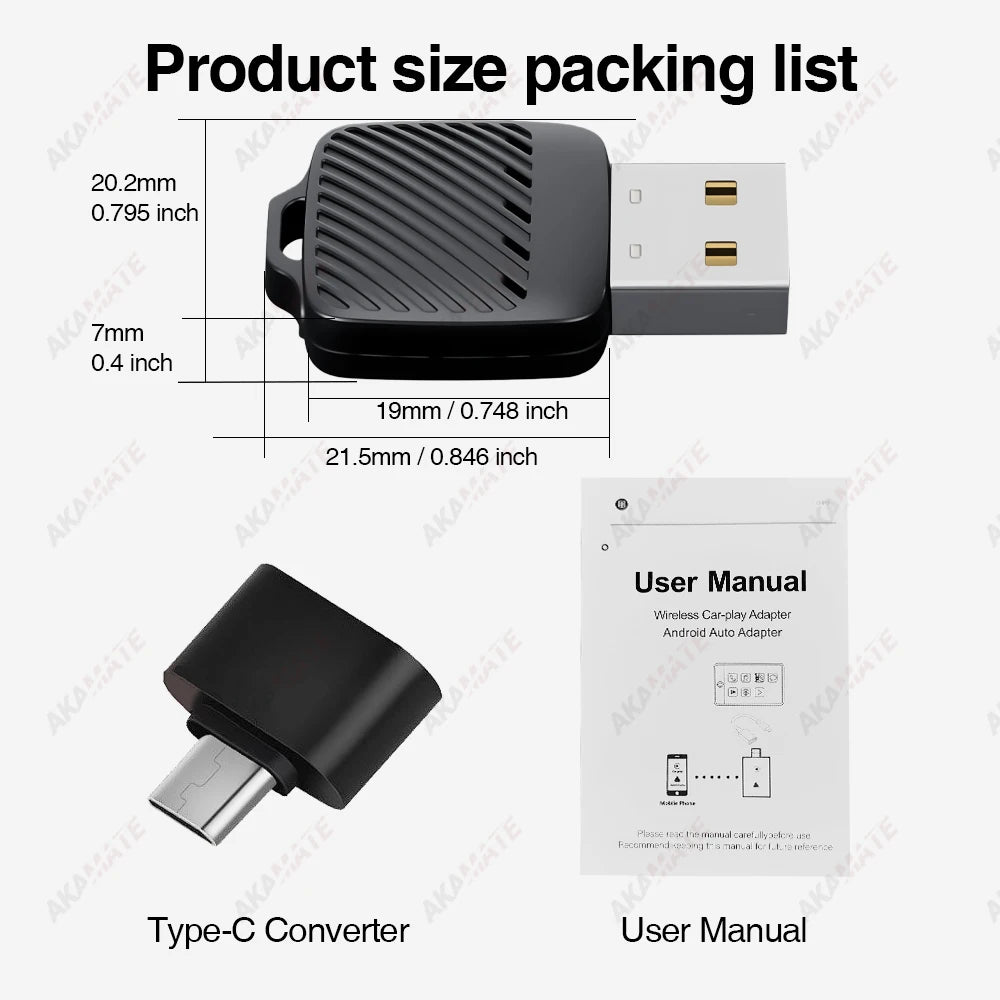 Wireless Mini CarPlay Adapter &ndash; Wired to Wireless CarPlay