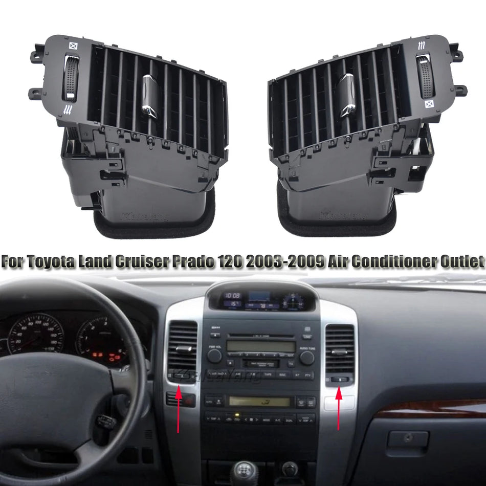 Recubrimiento de ventilación de aire acondicionado ABS para Toyota Land Cruiser Prado 120 2003-2009