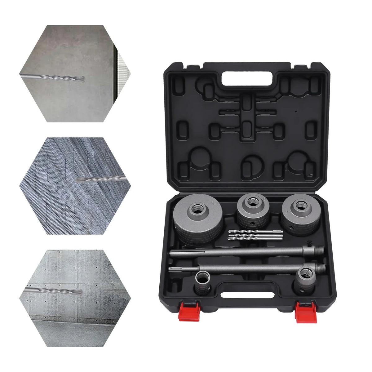 Spacing Kit Concrete Hole Saw Kit Drill Bit Set Multi Size Hole Spacing Kit 6Pcs ...