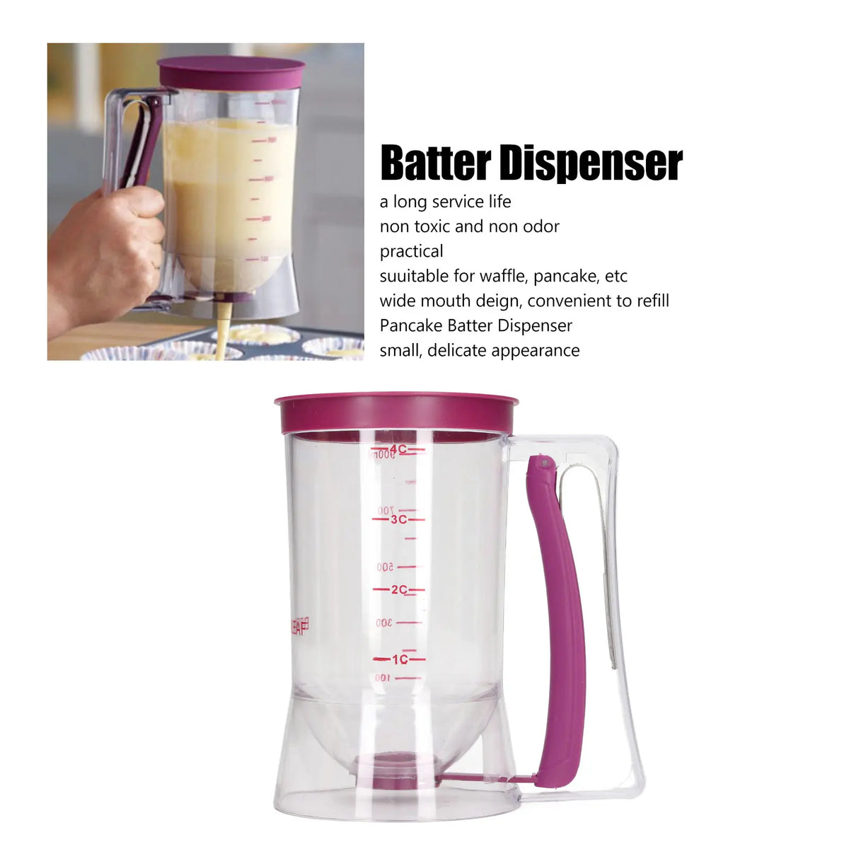 Batter Dispenser ABS 900ml &ndash; Precision Pouring for Pancakes