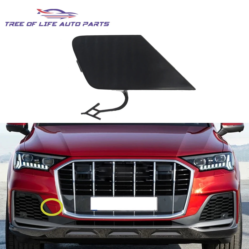 Capac de acoperire pentru cârligul de remorcare al barei frontale, fabricat din plastic, potrivire directă pentru modelele Audi Q7 SQ7 4M