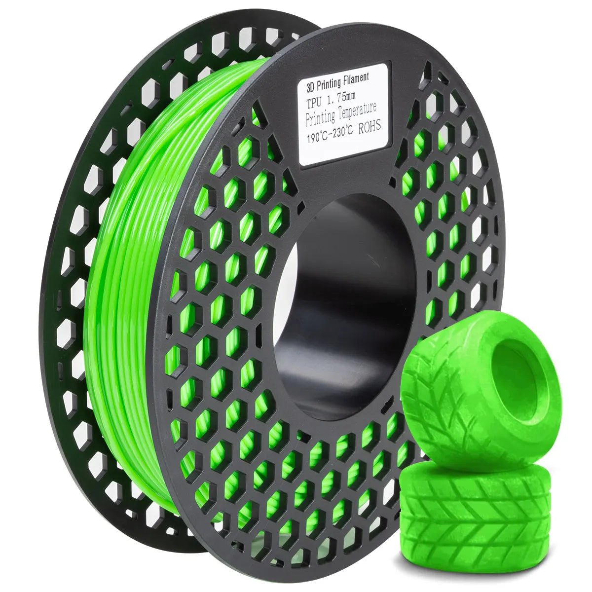 200g TPU Filament &ndash; Non-Toxic Flexible Odorless Filament green