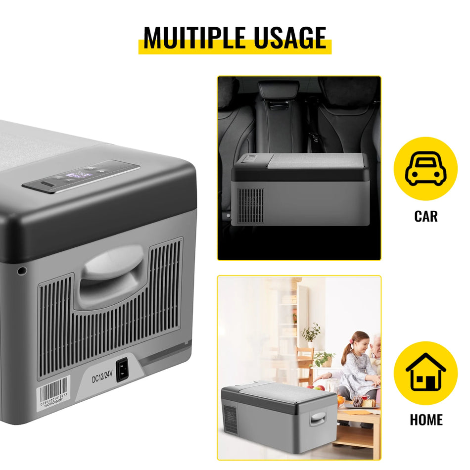 15L Portable Car Freezer Dual Zone Refrigerator