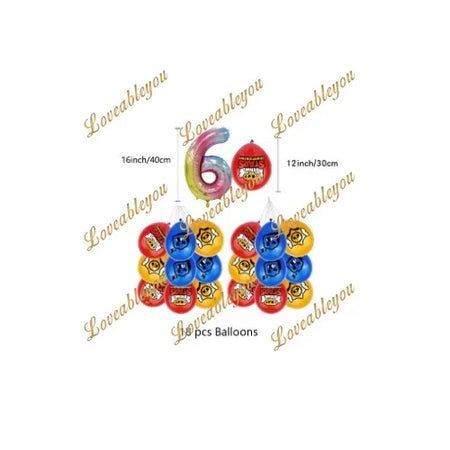 Game Mascot Birthday Party Decorations with Disposable Plates and Cups HY-G-6 / As Pictures