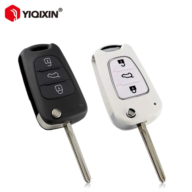 Raktų korpusas Hyundai Avante I20 I30 IX35 3-mygtukų sulankstomas nuotolinis, ABS metalas, patvarus