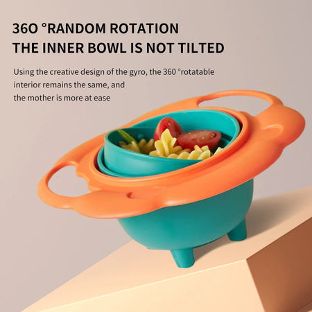 360-Degree Rotating Gyro Bowl for Kids &ndash; Fun Lion Design