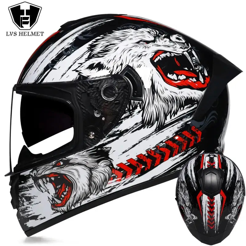 Full Face Racing Helmet Winter Visor &ndash; Double Visor Warmth 5 / L