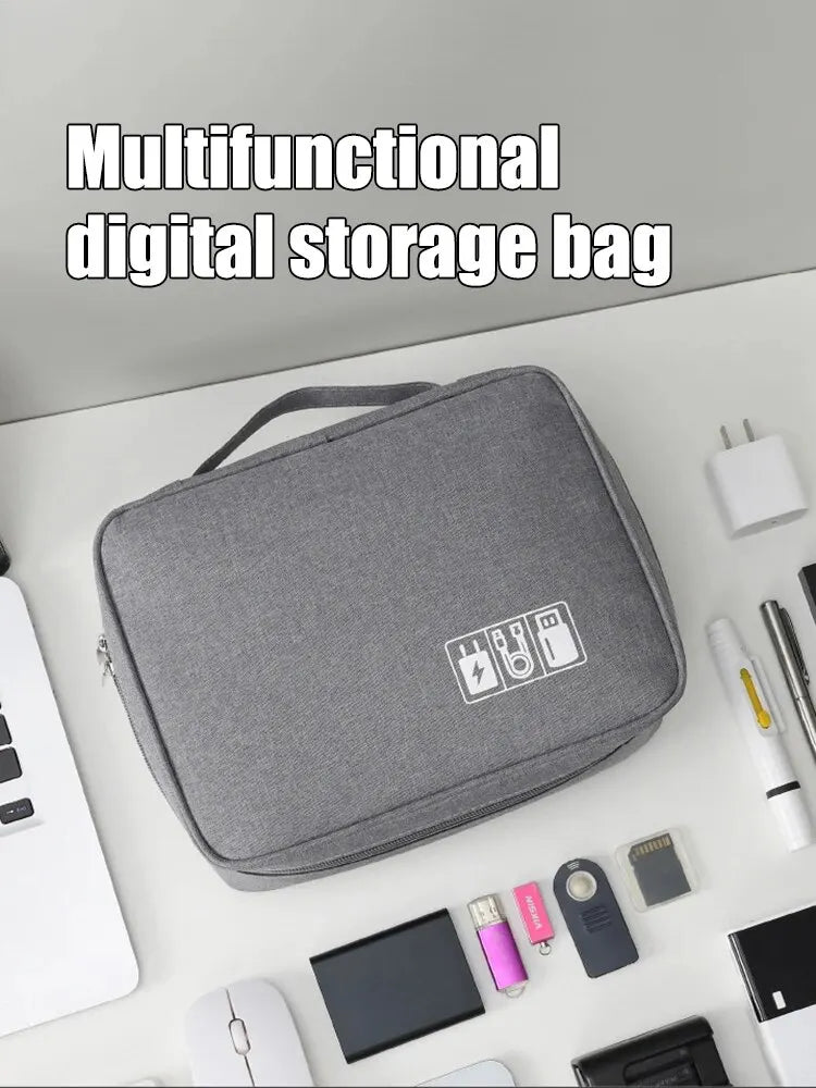 Multifunctional Digital Accessory Storage Bag for Electronics