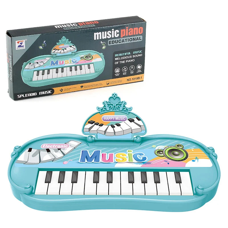 13-Key Children's Electronic Keyboard Toy - Educational Music Instrument for Early Development Gifts Blue B