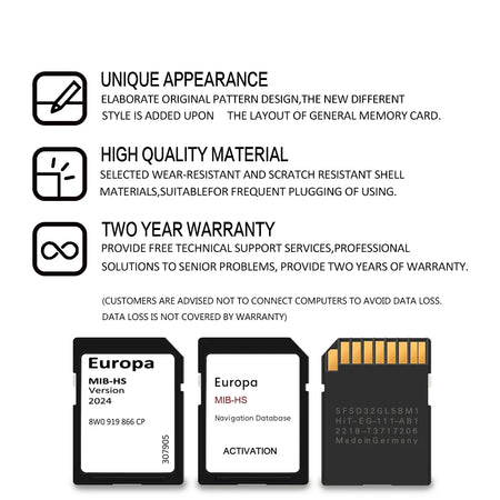 SD Navigation Card 8W0919866CP &ndash; 2024 EU UK Maps Upgrade