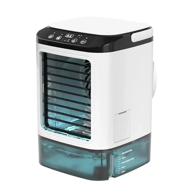 Portable 3-Speed Mini Air Conditioner with Humidifier, 900ML Tank white