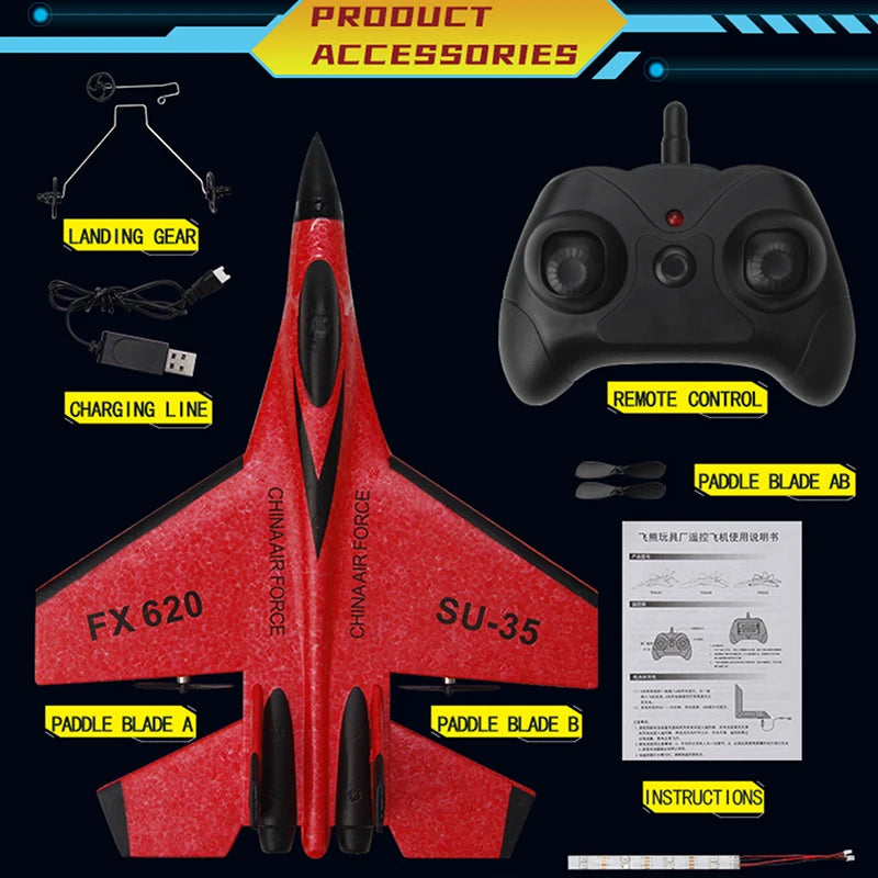 SU35 RC Plane F22 K500 MAX &ndash; Easy 2.4G Control Foam Glider