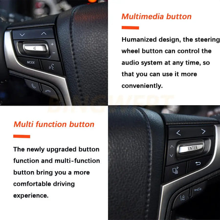 Multifunction Steering Wheel Control Switch Phone Volume Mode Buttons For Toyota Land Cruiser 2012-2017 by InterCyprus Trading Ltd