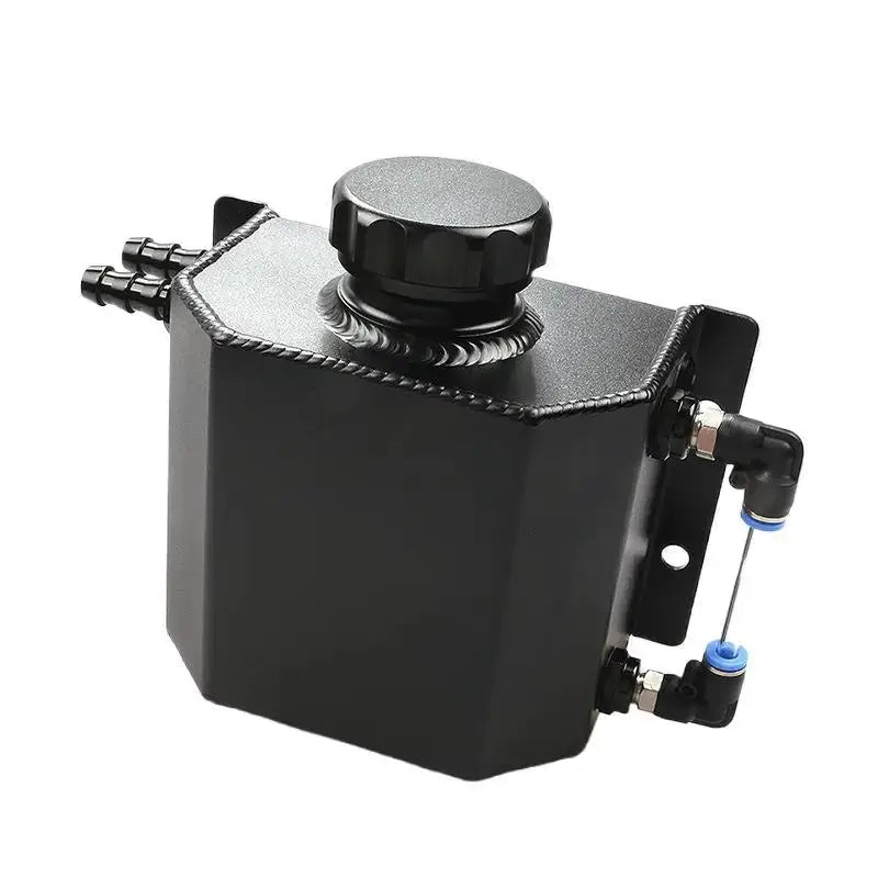 Universal Aluminum Alloy Engine Coolant Radiator Overflow Tank 1000ml/2000ml Square Overflow Tank 1L/2L With Drain Plug by InterCyprus Trading Ltd