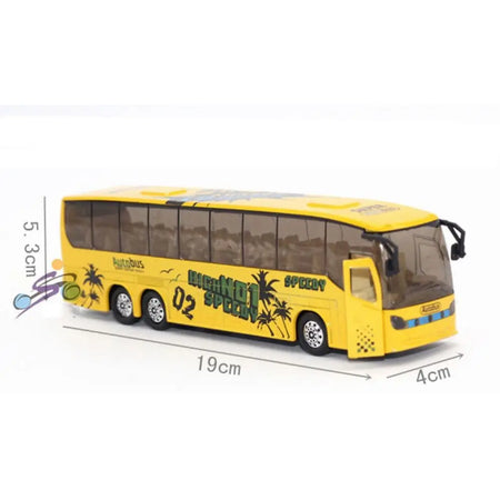 High-Quality Alloy Pull Back Bus Model Toy for Kids