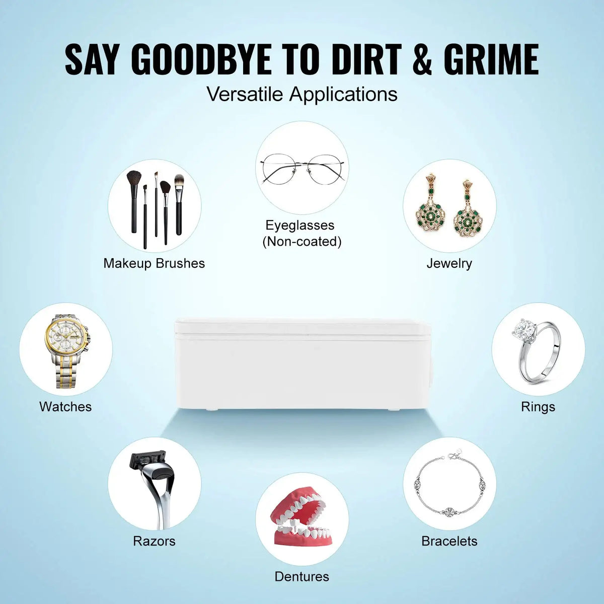 Ultrasonic Cleaner 200/450/650ml Portable Timer