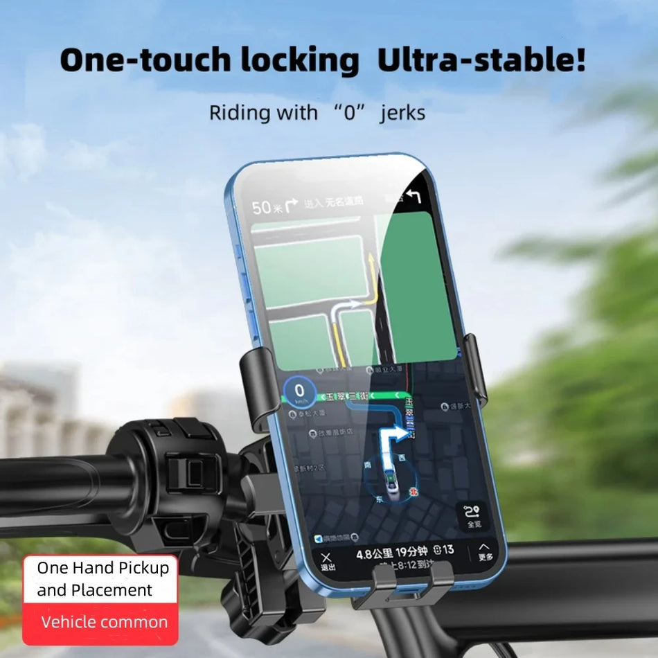 Support de téléphone pour vélo rotatif à 360° pour iPhone Xiaomi - Antidérapant