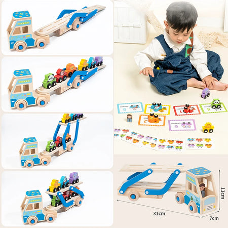 Wooden Double-Decker Truck BZS00654 &ndash; Montessori Toy
