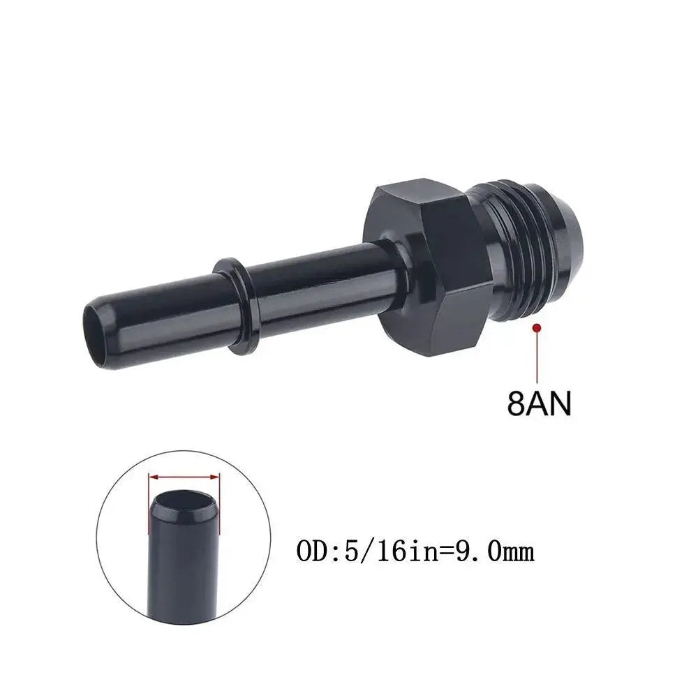 1PC Aluminum 6AN 8AN Male To 3/8" 5/16" Quick Disconnect Male Push On EFI Fitting Adapter Quick Connect by InterCyprus Trading Ltd